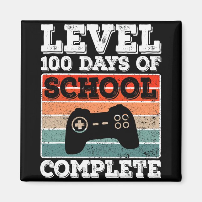 Imán Nivel 100 Días Escolares De Video De Jugadores Com (Frente)