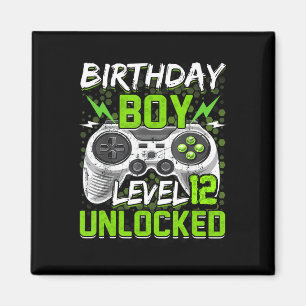 Imán Nivel 12 desbloqueado Gamer 12th Birthday Gift Vid