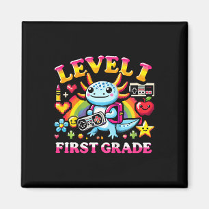 Imán Nivel 1 Gamer de Primer Grado Axolotl Videojuego C