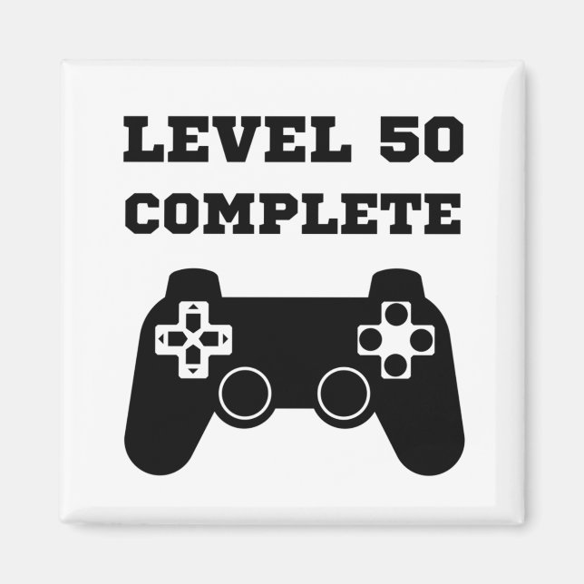 Imán Nivel 50 completado 50 cumpleaños (Frente)