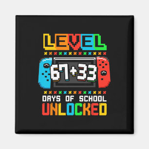 Imán Nivel 67 33 Feliz 100 Días De Escuela Completo Div