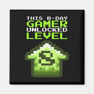 Imán Nivel 8 Desbloqueado Cumpleaños Videojuego 8º Cump