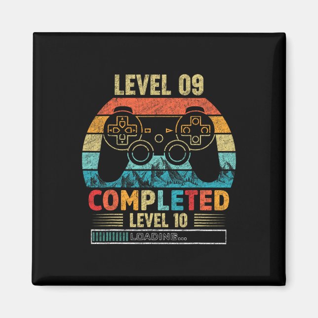 Imán Nivel 9 Completado Nivel 10 Cargando 9º Cumpleaños (Frente)