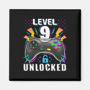 Imán Nivel 9 Desbloqueado Videojuego Cumpleaños 9 Gif p
