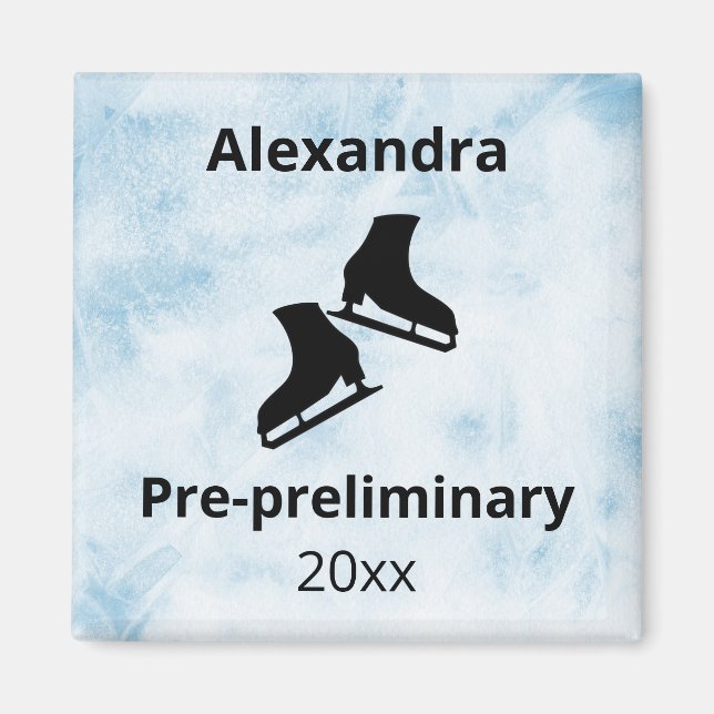 Imán Nivel de patinaje artístico año de prueba de hielo (Frente)