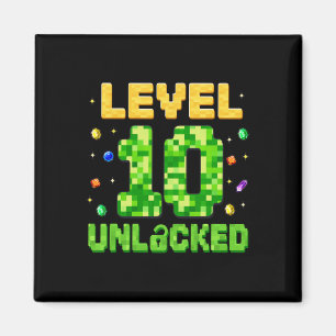 Imán Nivel Divertido 10 Desbloqueado Cumpleaños 10 Juga