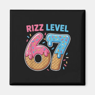 Imán Nivel Rizz 67 Slang Alfa Gen 67º Número Helado Cre