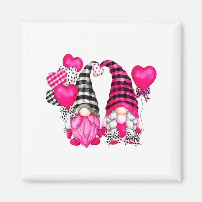 Imán Nk Buffalo Plaid And Heart Balloons Valentines D  (Frente)