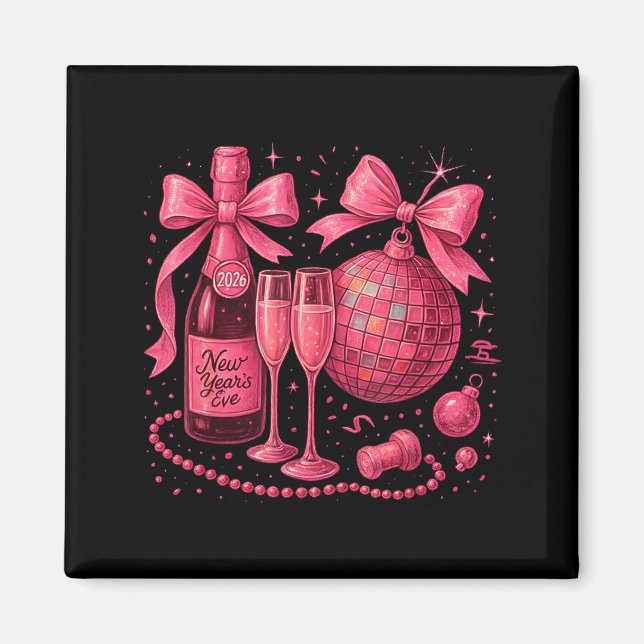 Imán Nk Disco New Year’s Eve 2026 Champagne Style  (Frente)