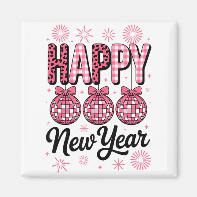 Imán Nk Happy New Year Disco Ball Leopard For Women Gir (Frente)