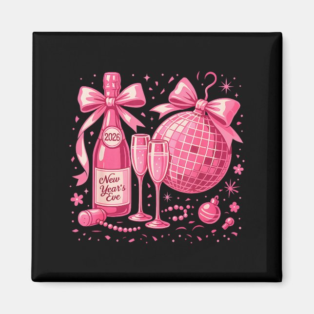 Imán Nk New Year's Eve 2026 Disco Champagne Party  (Frente)