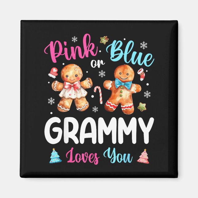 Imán Nk Or Blue Grammy Loves You Gender Reveal Christma (Frente)