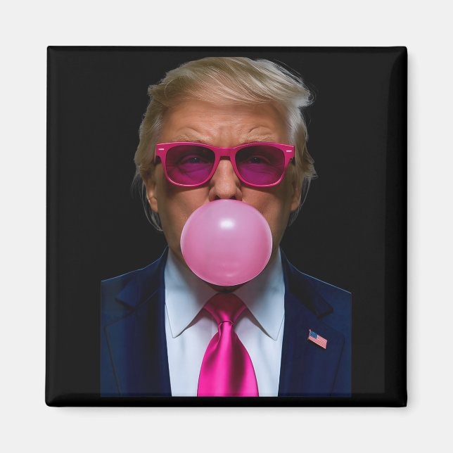 Imán Nk Sungles Funny Donald Trump Nk Bubble Gum 2024  (Frente)