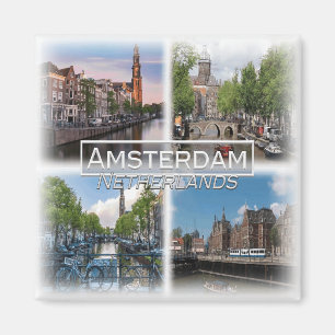 Imán NL0029 Europa, Países Bajos, Amsterdam, nevera