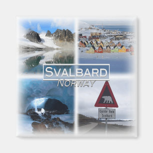 Imán NO0166 Europa, Noruega, Islas Svalbard, nevera
