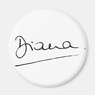 Imán No.34 la firma de princesa Diana