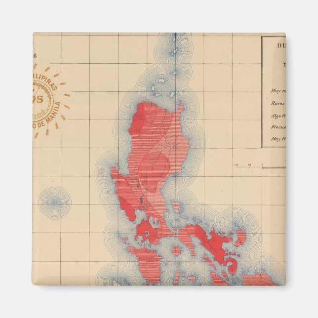 Imán No 6 Distribución Rótulos de Temblores (Frente)