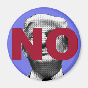 Imán No a Trump (púrpura y roja)
