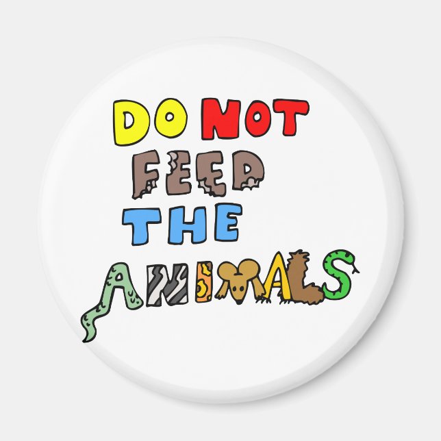 Imán No alimentar a los animales (Frente)