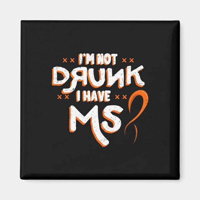 Imán No Borracho Tengo La Sra Naranja Glial Scar Múltip (Frente)