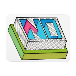 Imán NO Button Funny Pop Art magnet