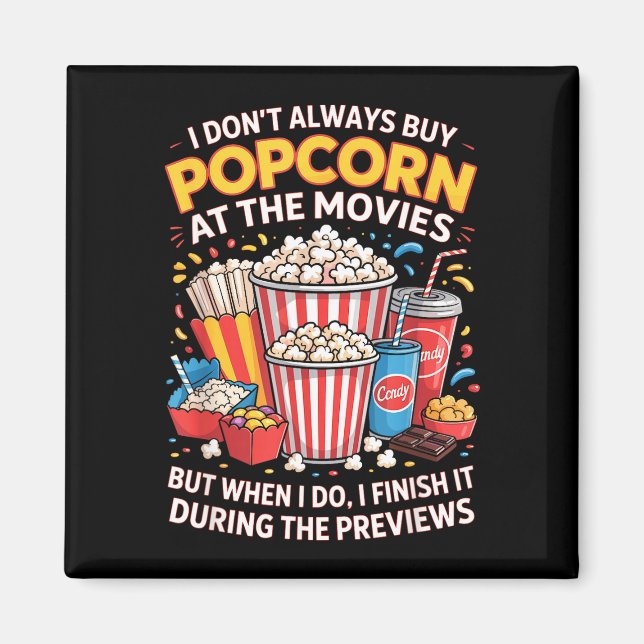 Imán No compre palomitas de cine comida de película noc (Frente)