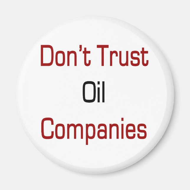 Imán No confiar en las compañías petroleras (Frente)