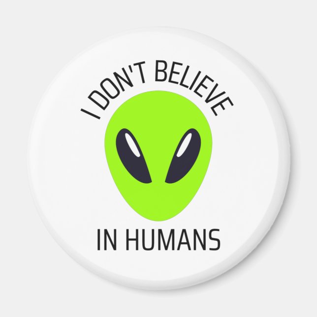 Imán No creo en los humanos (Frente)