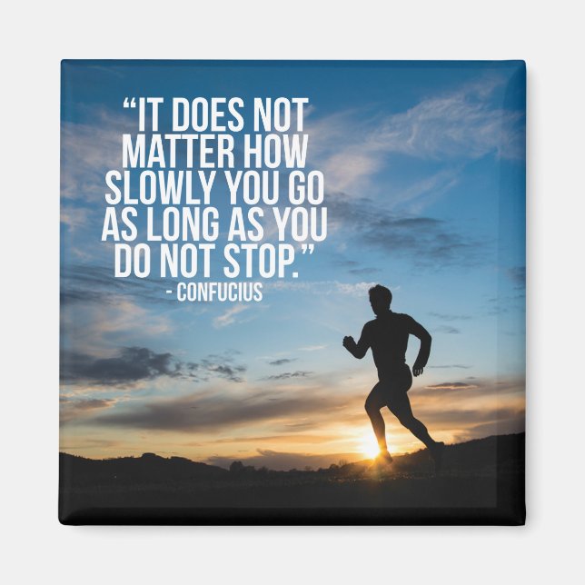 Imán NO DETENGAS. Motivación de entrenamiento de marató (Frente)