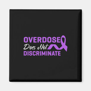Imán No discrimina lazo de concienciación púrpura 2 