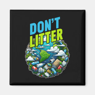 Imán No ensuciar la basura no hay basura ambiental A