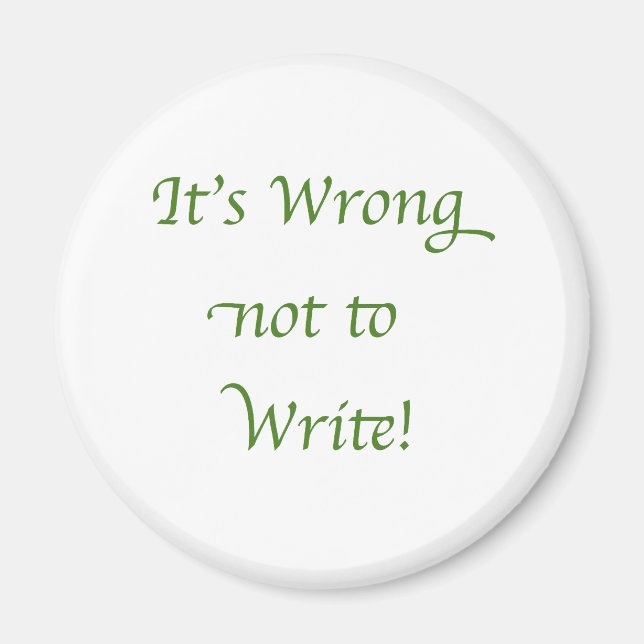 Imán No es correcto no escribir (Frente)
