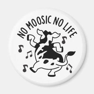 Imán No es Moosic No Life Funny Cow Pun
