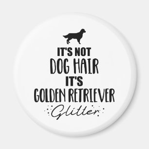 Imán No es pelo de perro, es purpurina de Golden Retrie