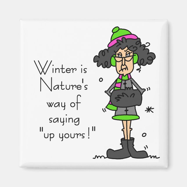 Imán No es un fanático del invierno (Frente)