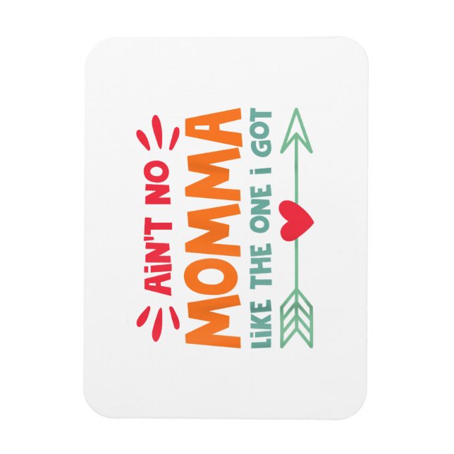 Imán No es una mamá como la que tengo a mamá, retro V (Vertical)