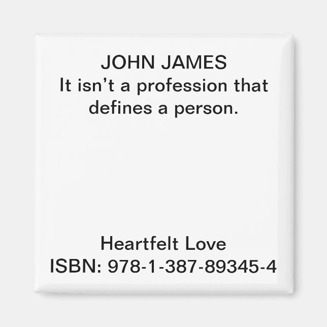 Imán No es una profesión la que define a una persona. (Frente)