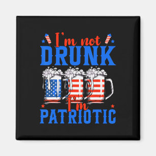 Imán No estoy borracho Soy Patriótico Funny Estadounide