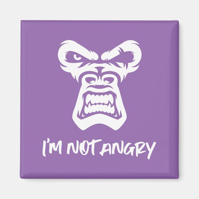 Imán No estoy enojado, el mono (Frente)