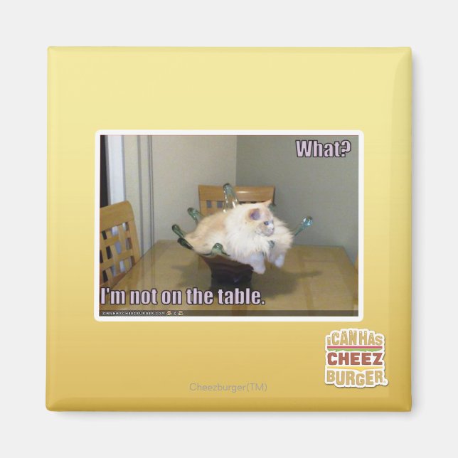 Imán No estoy sobre la mesa (Frente)