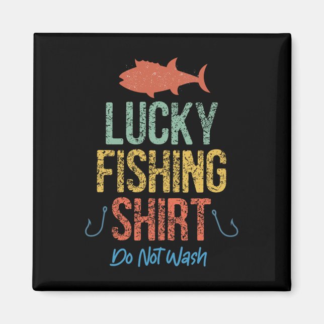 Imán No fue divertido el Camisas de Pesca Lucky Retro V (Frente)