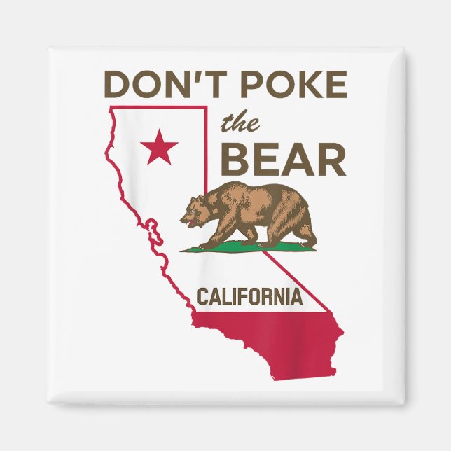 Imán No golpeen a la república de Bear California (Frente)