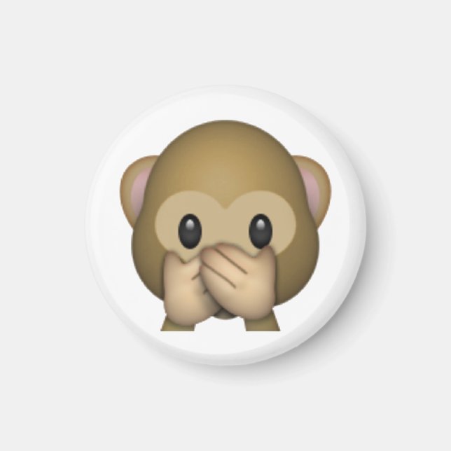 Imán No hablar mal mono - Emoji (Frente)