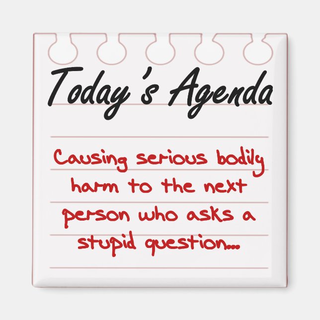 Imán No hagas preguntas estúpidas (Frente)