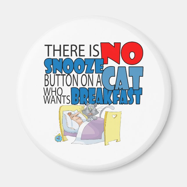 Imán No hay cama para gato Snooze (Frente)