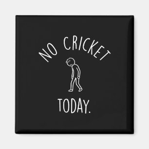 Imán No hay cricket hoy Figura triste de palitos Amante