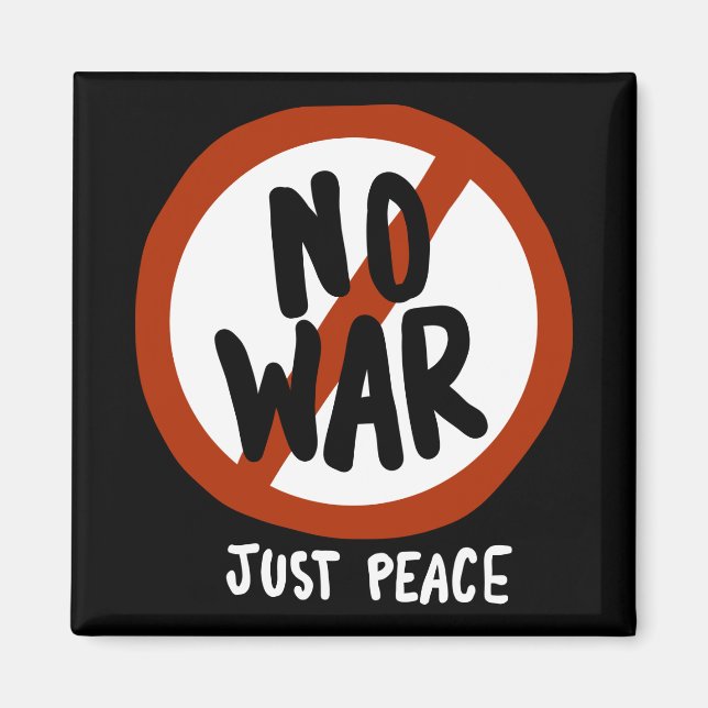 Imán No hay guerra, sólo paz (Frente)