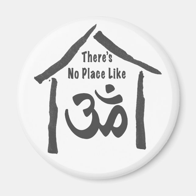 Imán No hay lugar como la caligrafía Om (Frente)