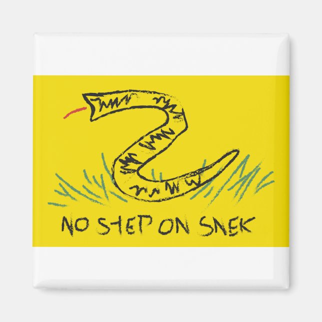 Imán No hay paso en la bandera de Snek Gadsden (Frente)