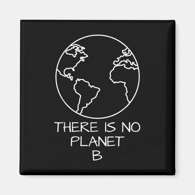 Imán No Hay Plástico De Conservación Natural Planeta B (Frente)